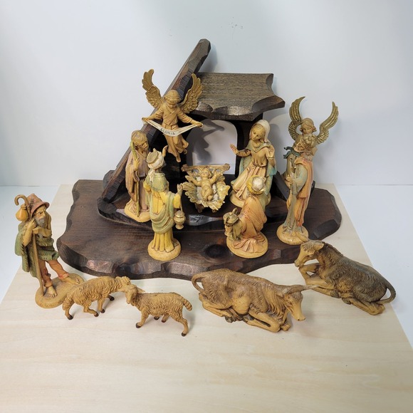 Vintage Nativity Set Depose Italy Creche Christmas Holiday Decor Resin - Picture 1 of 16